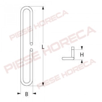 Rezistenta 1000 W, 220 V, lungime 457mm  pentru Electrolux, Juno